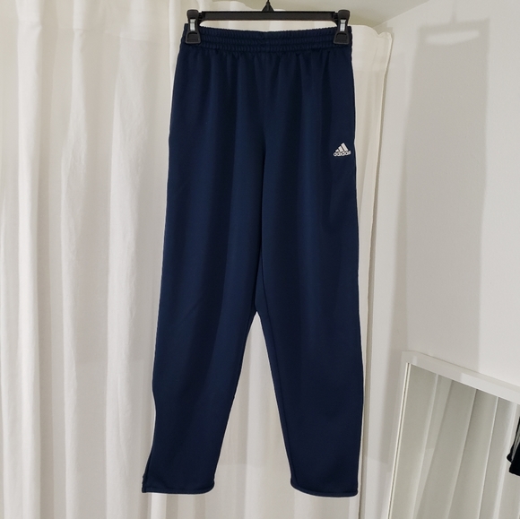 adidas Other - Adidas Blue & White Sweatpants Ankle Zipper